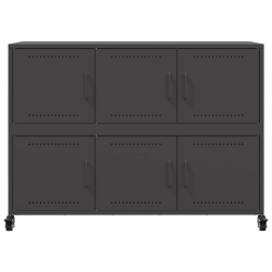 Szafka, czarna, 100,5x39x72 cm, stal walcowana na zimno