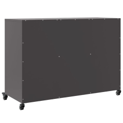 Szafka, czarna, 100,5x39x72 cm, stal walcowana na zimno