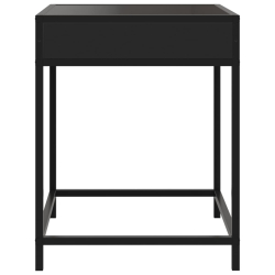 Stolik nocny z LED Infinity, czarny, 40x40x51 cm
