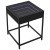 Stolik nocny z LED Infinity, czarny, 40x40x51 cm
