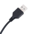 Stolik nocny z LED Infinity, czarny, 40x40x51 cm