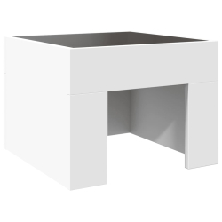 Stolik nocny z LED Infinity, biały, 40x40x30 cm