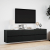 Ścienna szafka pod TV, z LED, czarna, 180x31x45 cm