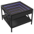 Stolik kawowy z LED Infinity, czarny, 50x50x38 cm