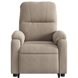 Podnoszony fotel rozkładany, taupe, mikrofibra