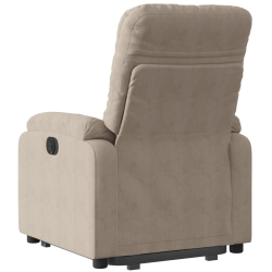 Podnoszony fotel rozkładany, taupe, mikrofibra