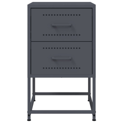 Szafka nocna, antracytowa, 36x39x60,5 cm, stal