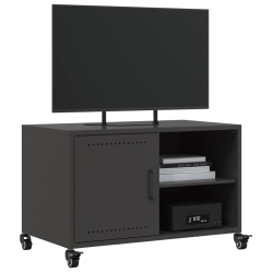 Szafka RTV, czarna, 68x39x43,5 cm, stal walcowana na zimno
