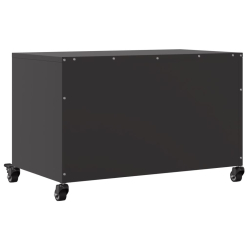 Szafka RTV, czarna, 68x39x43,5 cm, stal walcowana na zimno