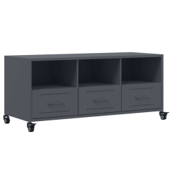 Szafka RTV, antracyt, 100,5x39x43,5 cm, stal walcowana na zimno