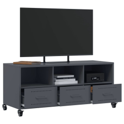 Szafka RTV, antracyt, 100,5x39x43,5 cm, stal walcowana na zimno
