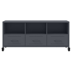 Szafka RTV, antracyt, 100,5x39x43,5 cm, stal walcowana na zimno