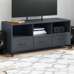 Szafka RTV, antracyt, 100,5x39x43,5 cm, stal walcowana na zimno