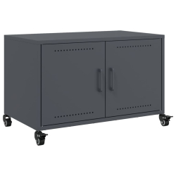 Szafka RTV, czarna, 68x39x43,5 cm, stal walcowana na zimno