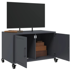 Szafka RTV, czarna, 68x39x43,5 cm, stal walcowana na zimno