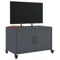 Szafka RTV, czarna, 68x39x43,5 cm, stal walcowana na zimno