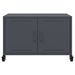 Szafka RTV, czarna, 68x39x43,5 cm, stal walcowana na zimno
