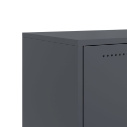 Szafka RTV, czarna, 68x39x43,5 cm, stal walcowana na zimno