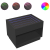 Stolik kawowy z LED Infinity, czarny, 70x50x50 cm