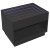 Stolik kawowy z LED Infinity, czarny, 70x50x50 cm