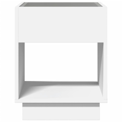 Stolik nocny z LED Infinity, biały, 40x40x50 cm