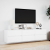 Ścienna szafka pod TV, z LED, biała, 180x31x45 cm
