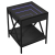 Stolik kawowy z LED Infinity, czarny, 40x40x49 cm
