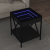 Stolik kawowy z LED Infinity, czarny, 40x40x49 cm