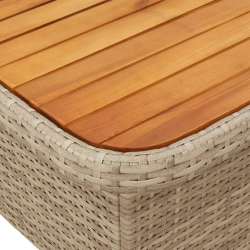 3-cz. wypoczynek do ogrodu, z poduszkami, beżowy rattan PE