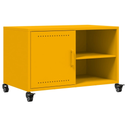 Szafka RTV, musztardowa, 68x39x43,5 cm, stal walcowana na zimno