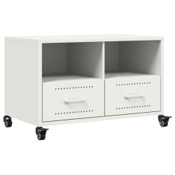 Szafka RTV, biała, 68x39x43,5 cm, stal walcowana na zimno