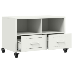 Szafka RTV, biała, 68x39x43,5 cm, stal walcowana na zimno