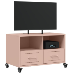 Szafka RTV, różowa, 68x39x43,5 cm, stal walcowana na zimno