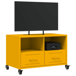 Szafka RTV, musztardowa, 68x39x43,5 cm, stal walcowana na zimno