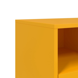 Szafka RTV, musztardowa, 68x39x43,5 cm, stal walcowana na zimno