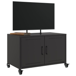 Szafka RTV, czarna, 68x39x43,5 cm, stal walcowana na zimno