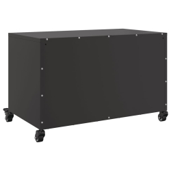 Szafka RTV, czarna, 68x39x43,5 cm, stal walcowana na zimno