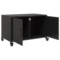 Szafka RTV, czarna, 68x39x43,5 cm, stal walcowana na zimno