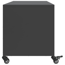 Szafka RTV, czarna, 100,5x39x43,5 cm, stal walcowana na zimno