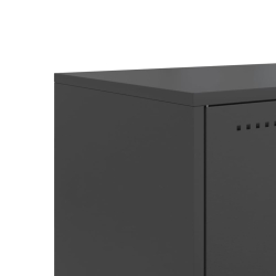 Szafka RTV, czarna, 100,5x39x43,5 cm, stal walcowana na zimno