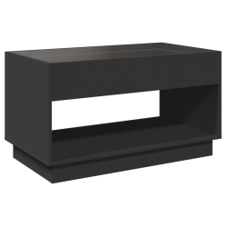 Stolik kawowy z LED Infinity, czarny, 90x50x50 cm