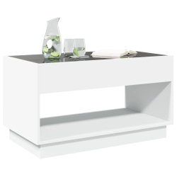 Stolik kawowy z LED Infinity, biały, 90x50x50 cm