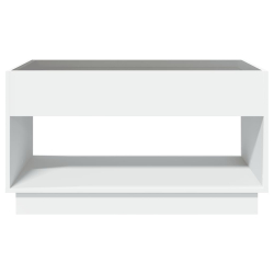 Stolik kawowy z LED Infinity, biały, 90x50x50 cm