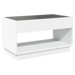 Stolik kawowy z LED Infinity, biały, 90x50x50 cm