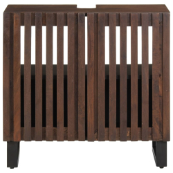 Szafka pod umywalkę, 62x34x58 cm, brązowa, lite drewno mango