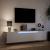 Ścienna szafka pod TV, z LED, biała, 180x31x39,5 cm