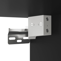 Ścienna szafka pod TV, z LED, czarna, 180x31x39,5 cm