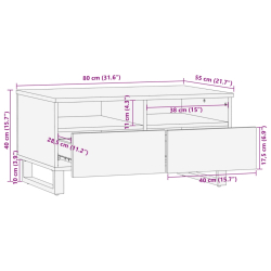 vidaXL: Stolik kawowy, 80x55x40 cm, lite drewno mango