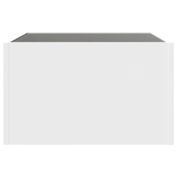 Stolik kawowy z LED Infinity, biały, 50x50x30 cm