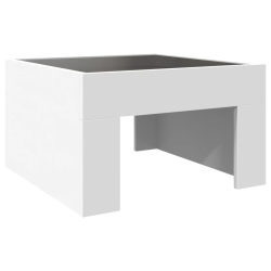 Stolik kawowy z LED Infinity, biały, 50x50x30 cm